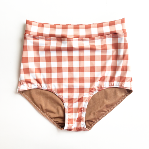 High Waisted Banded Swim Bottoms